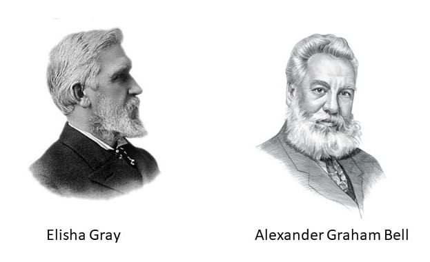 Elisha Gray and Alexander Graham Bell Photo